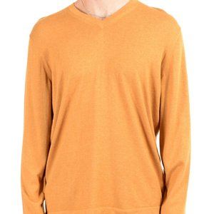 Malo Men's Brown Cashmere V-Neck Pullover Sweater